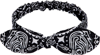 Headbands Retro Print Headbands Paisley Print Headband Headwrap for Girls and Women (Style H, 4 Pieces) Apparel & Accessories > Clothing Accessories > Bandanas & Headties Hicarer   