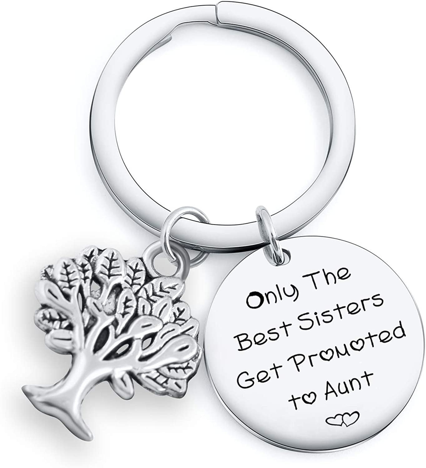 Tzrnhm Blossom New Aunt Gift for Sisters Friends Only the Best Sisters Get Promoted to Aunt Bracelet Keychain Apparel & Accessories > Jewelry > Bracelets TzrNhm Blossom Keychain  
