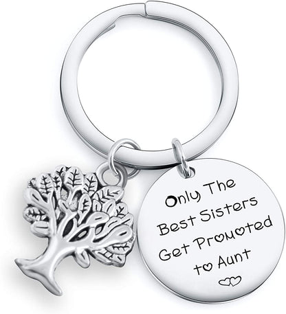 Tzrnhm Blossom New Aunt Gift for Sisters Friends Only the Best Sisters Get Promoted to Aunt Bracelet Keychain Apparel & Accessories > Jewelry > Bracelets TzrNhm Blossom Keychain  