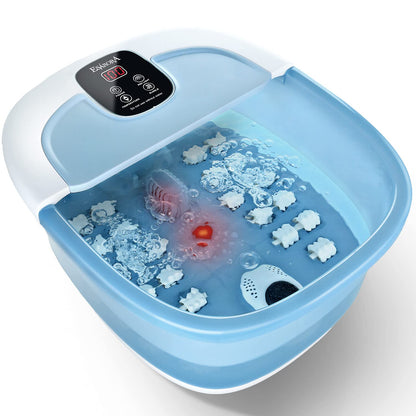 Foot Spa, ESARORA Foot Bath Massager with Heat, Bubbles, Pumice Stone, Medicine Box, Temperature Control, Red Light, Ergonomic Massage Rollers and Acupressure Massage Points, Light Blue Health & Beauty > Personal Care > Foot Care ESARORA Light Blue  