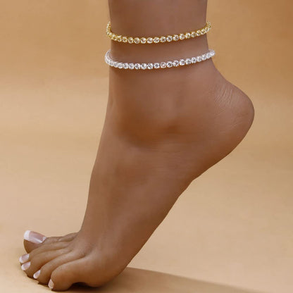 Diamond Ankle Bracelets for Women Gold Cuban Link Anklets Silver Anklets for Women Tennis Ankle Bracelet Silver Rhinestone Anklet Bracelets for Women Crystal Diamond Anklets for Women Apparel & Accessories > Jewelry > Anklets Sora Tuki   