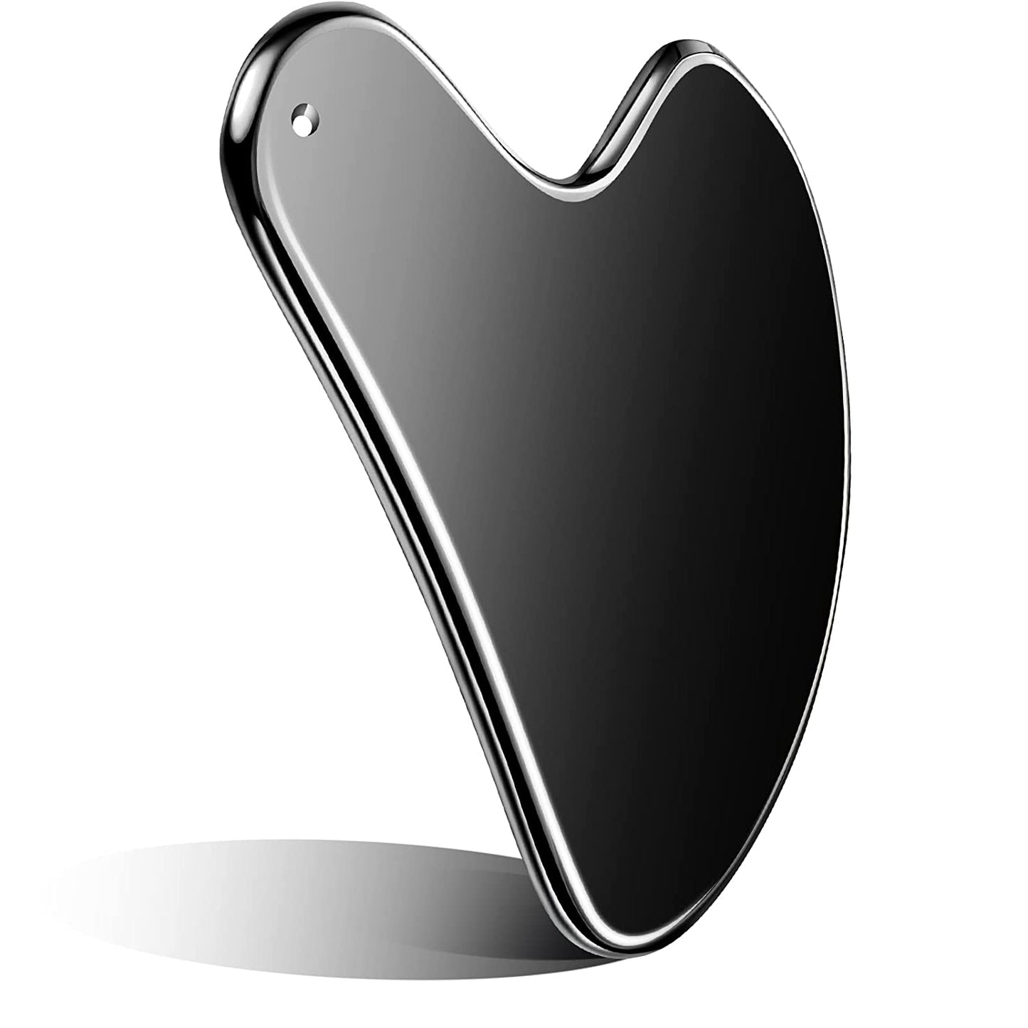 Nuanchu Stainless Steel Gua Sha Facial Tools Guasha Tool for Face Metal Gua Sha Tighten Skin Heart Massage Guasha Beauty Tool for Body Eyes Neck Massager with Travel Pouch (Heart Style) Health & Beauty > Personal Care > Cosmetics > Cosmetic Tools > Skin Care Tools Nuanchu Black  