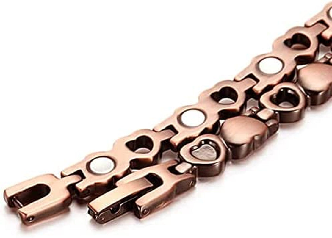 Heart Shape Magnetic Copper Anklets Ankle Braclelet for Women with Magnets (Width:7Mm) (Anklet) Apparel & Accessories > Jewelry > Anklets YINOX   