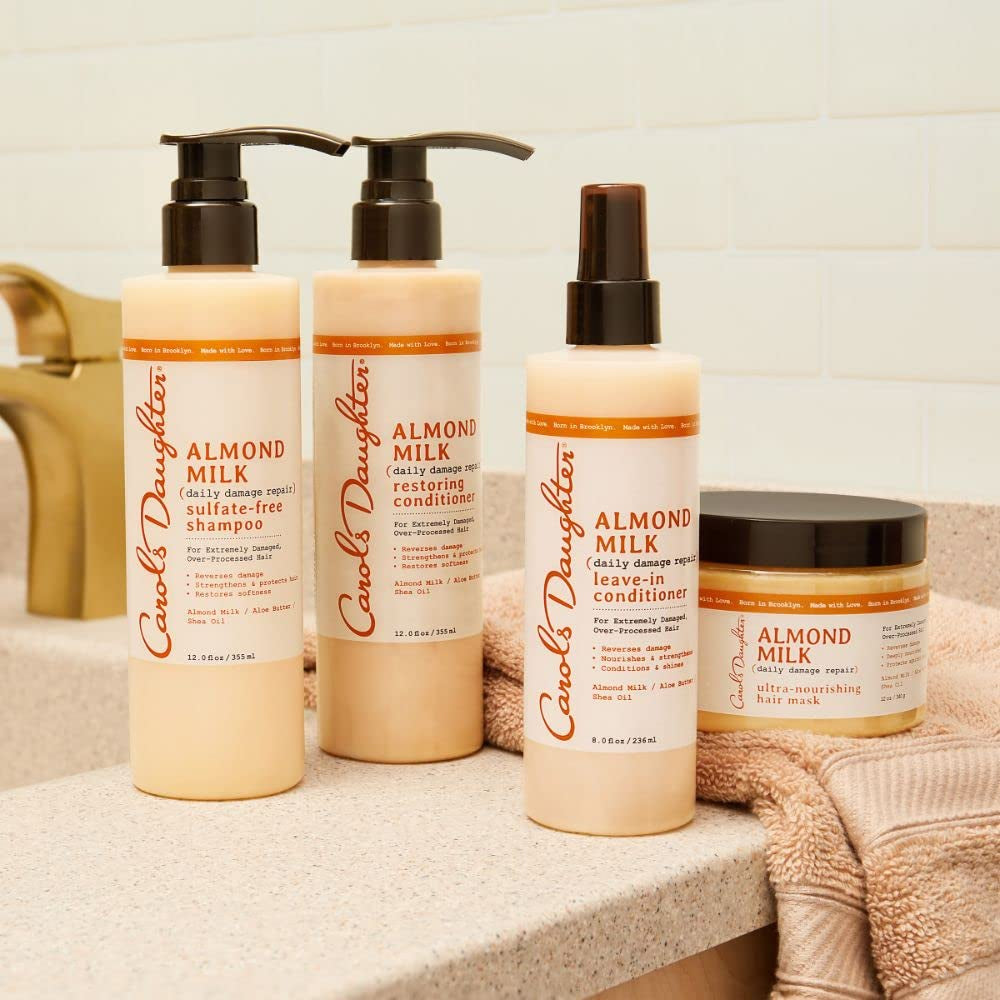 Carol’S Daughter Almond Milk Daily Damage Repair Sulfate Free Shampoo and Conditioner Set for Damaged Hair, Shampoo and Restoring Hair Conditioner with Shea and Aloe Health & Beauty > Personal Care > Hair Care Carol's Daughter   