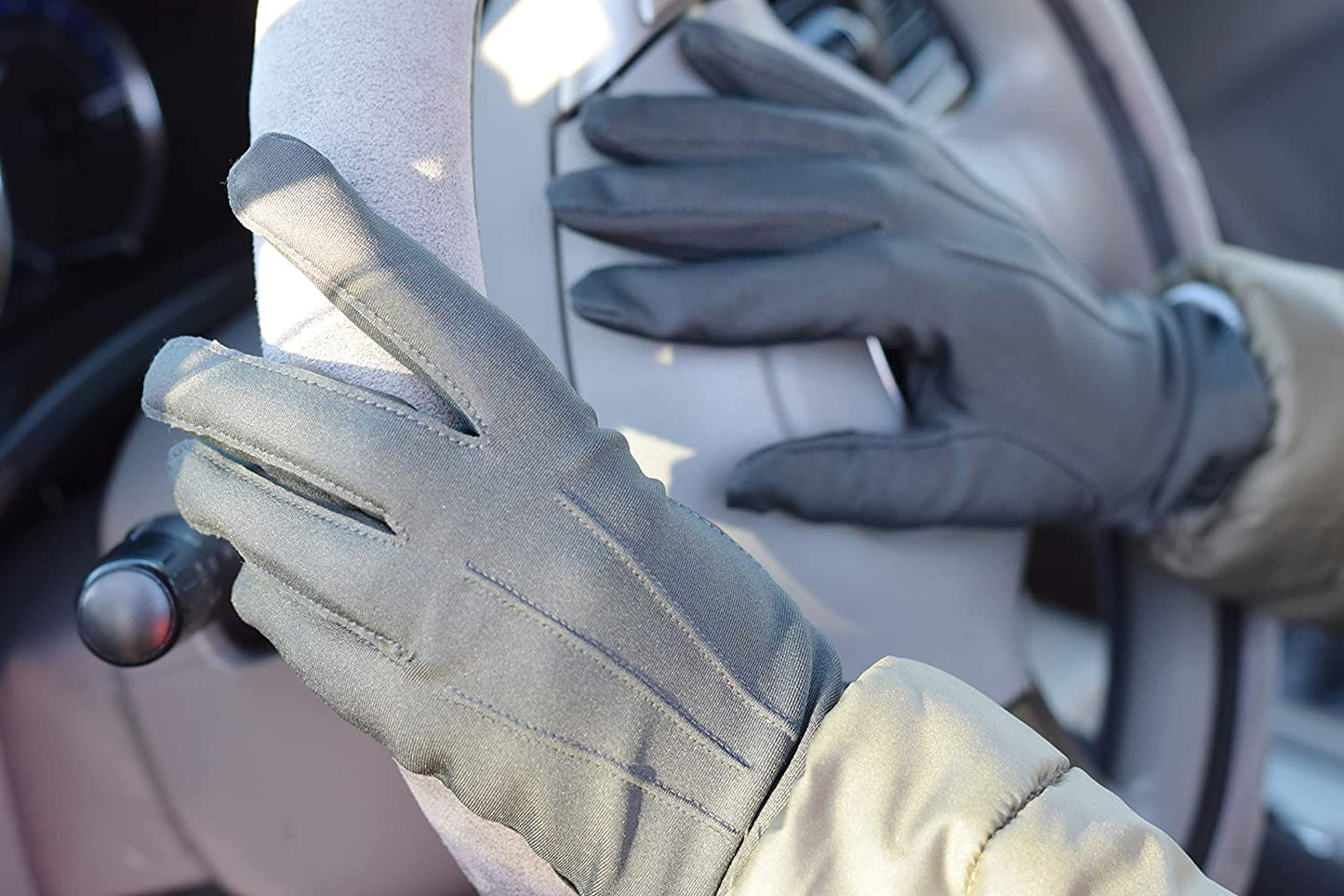 Isotoner Women'S Spandex Cold Weather Stretch Gloves with Warm Fleece Lining Apparel & Accessories > Clothing Accessories > Gloves & Mittens Isotoner   