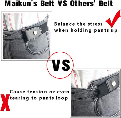 No Buckle Women/Men Stretch Belt, Invisible Elastic Belt for Jeans Pants Dresses Apparel & Accessories > Clothing Accessories > Belts maikun   