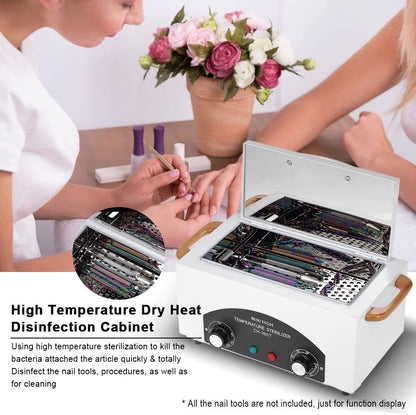 High Temperature Metal Tool Cleaning Box, 110V 300W 1.5L with Timer Manicure Pedicure SPA Salon Barber Equipment for Sundry Beauty Hair Nail Metal Tools with Handle Health & Beauty > Personal Care > Cosmetics > Cosmetic Tools > Nail Tools Smith Chu   