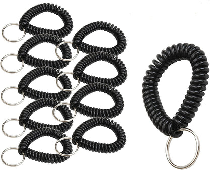 Lucky Line 2” Diameter Spiral Wrist Coil with Steel Key Ring, Flexible Wrist Band Key Chain Bracelet, Stretches to 12”, Purple 1 PK (410651) Apparel & Accessories > Jewelry > Bracelets Lucky Line Black Pack of 10 