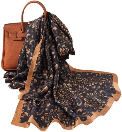 K-Elewon Silk Feeling Scarf Fashion Scarves Long Lightweight Sunscreen Shawls for Women Apparel & Accessories > Clothing Accessories > Scarves & Shawls K-Elewon T13  