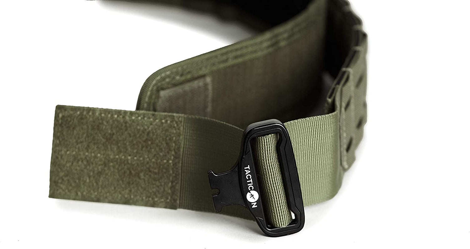 Tacticon Battle Belt | Combat Veteran Owned Company | Padded Tactical Belt | Duty Belt with Metal Quick Release Buckle Apparel & Accessories > Clothing Accessories > Belts Tacticon   