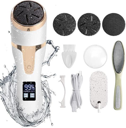Electric Callus Remover for Feet, Ms.Belles Rechargeable Foot Care Scraper Pedicure Tools with 3 Grinding Heads, 2 Powerful Speed, LCD Display, Waterproof Foot File for Hard Cracked Dry Dead Skin Health & Beauty > Personal Care > Foot Care Ms.Belles   