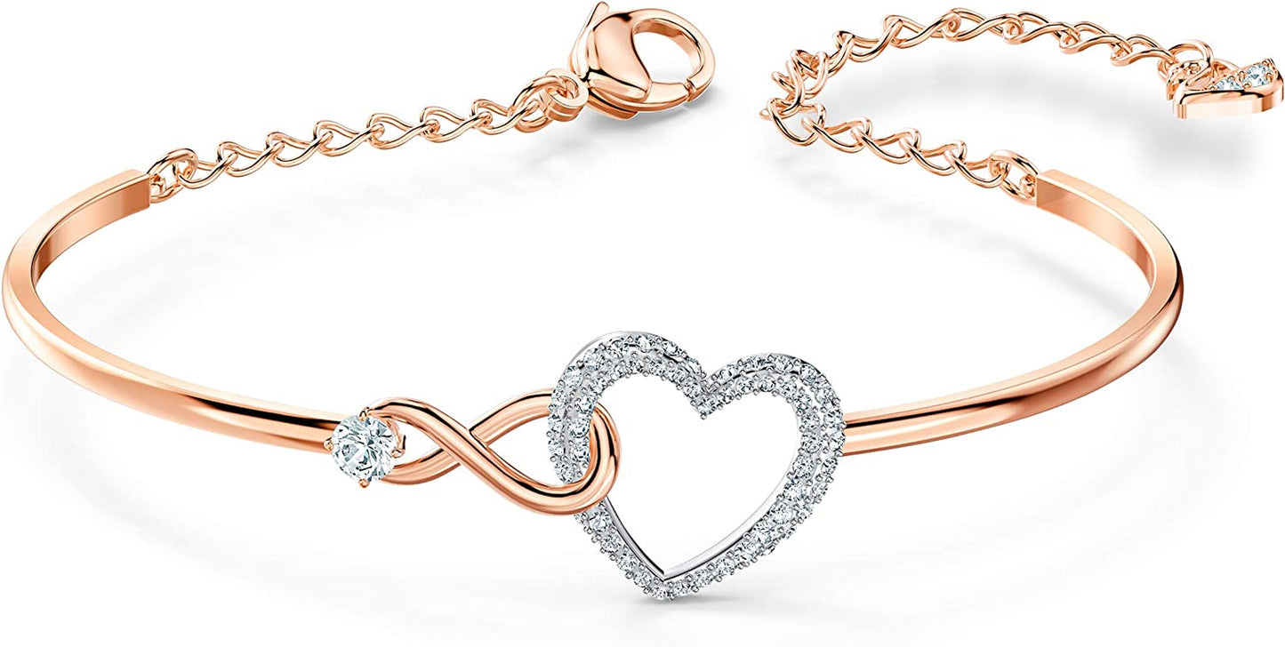 SWAROVSKI Infinity Heart Jewelry Collection, Rose Gold & Rhodium Tone Finish, Clear Crystals Apparel & Accessories > Jewelry > Bracelets SWAROVSKI   