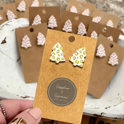 Earrings for Women Christmas Pendants Jewelry Color Xmas Tree Exquisite Cute Snowflake Snowman Earring GITS for Womens Girls #004 / One Size