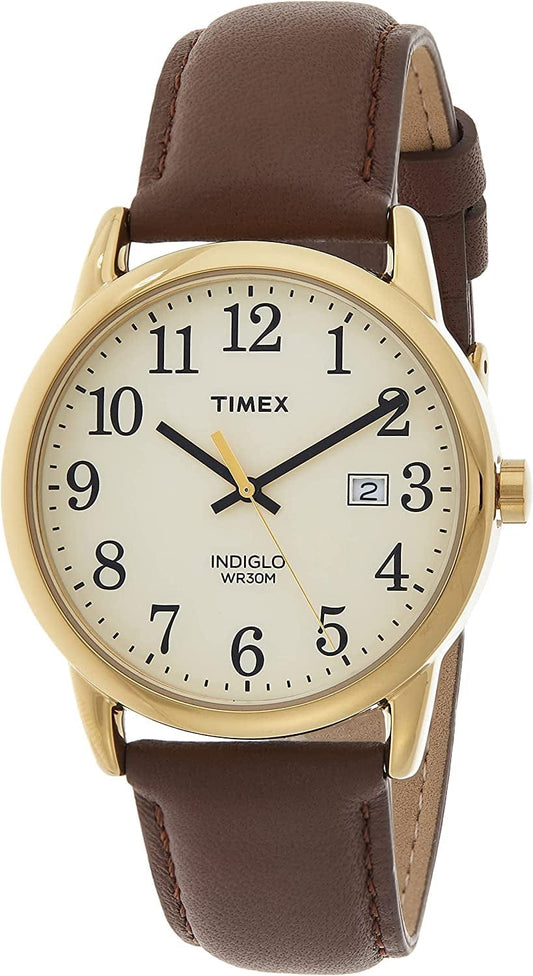 Easy Reader 38Mm Leather Strap Watch Brown/Gold-Tone/Cream