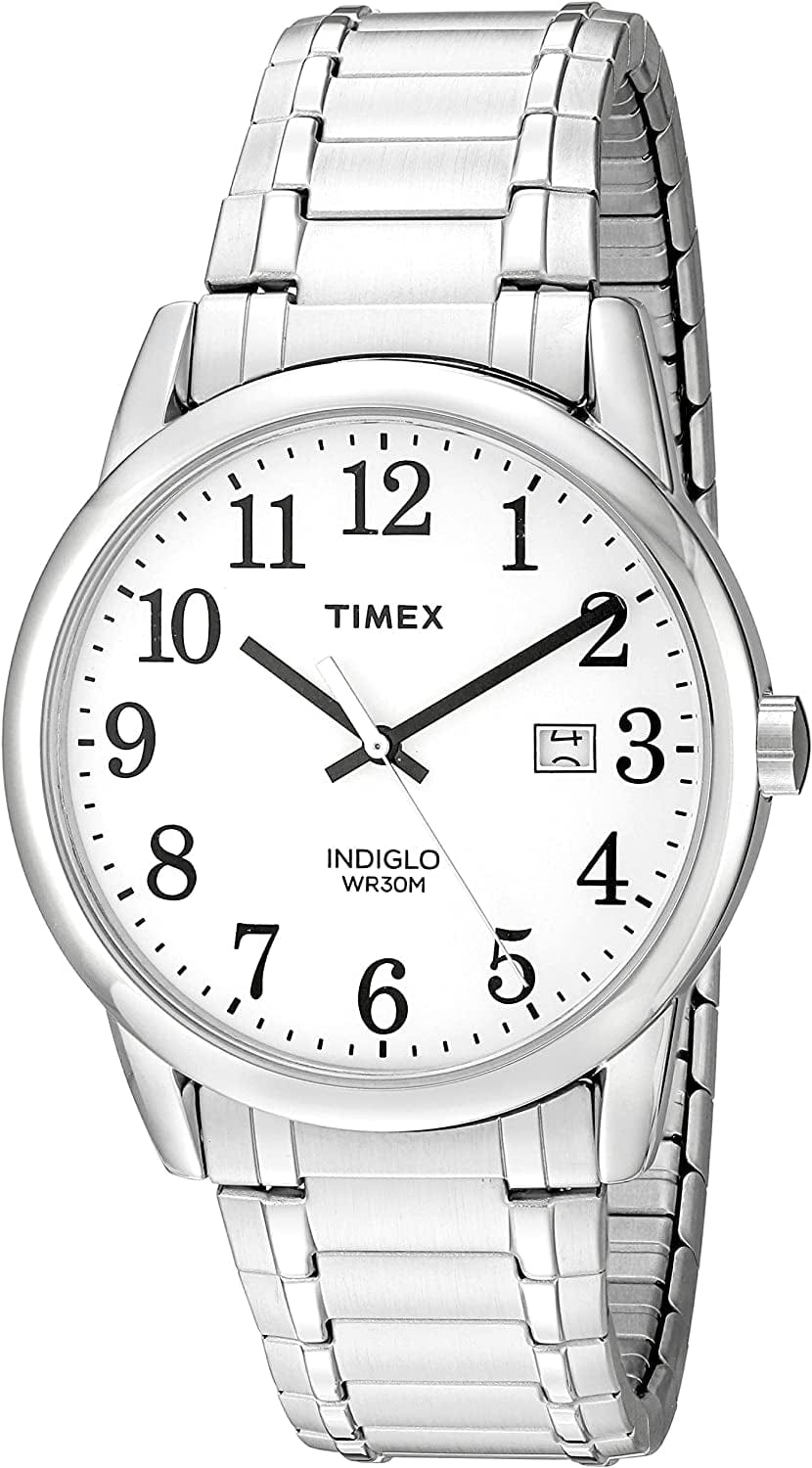 Easy Reader Date Expansion Band 38Mm Watch Silver-Tone/White