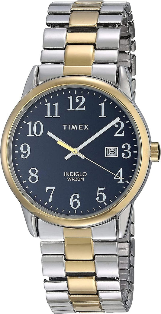 Easy Reader Date Expansion Band 38Mm Watch Two-Tone/Blue