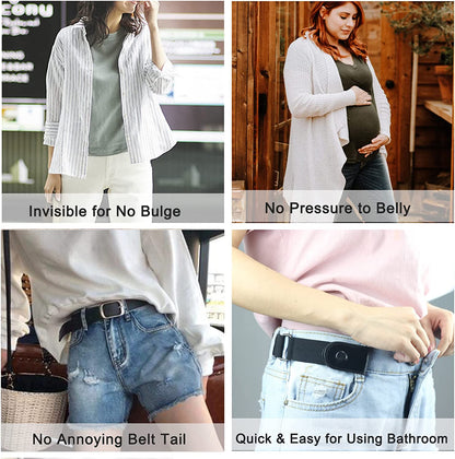 No Buckle Stretch Belt for Women/Men Invisible Elastic Buckle Free Belts Apparel & Accessories > Clothing Accessories > Belts macoking   