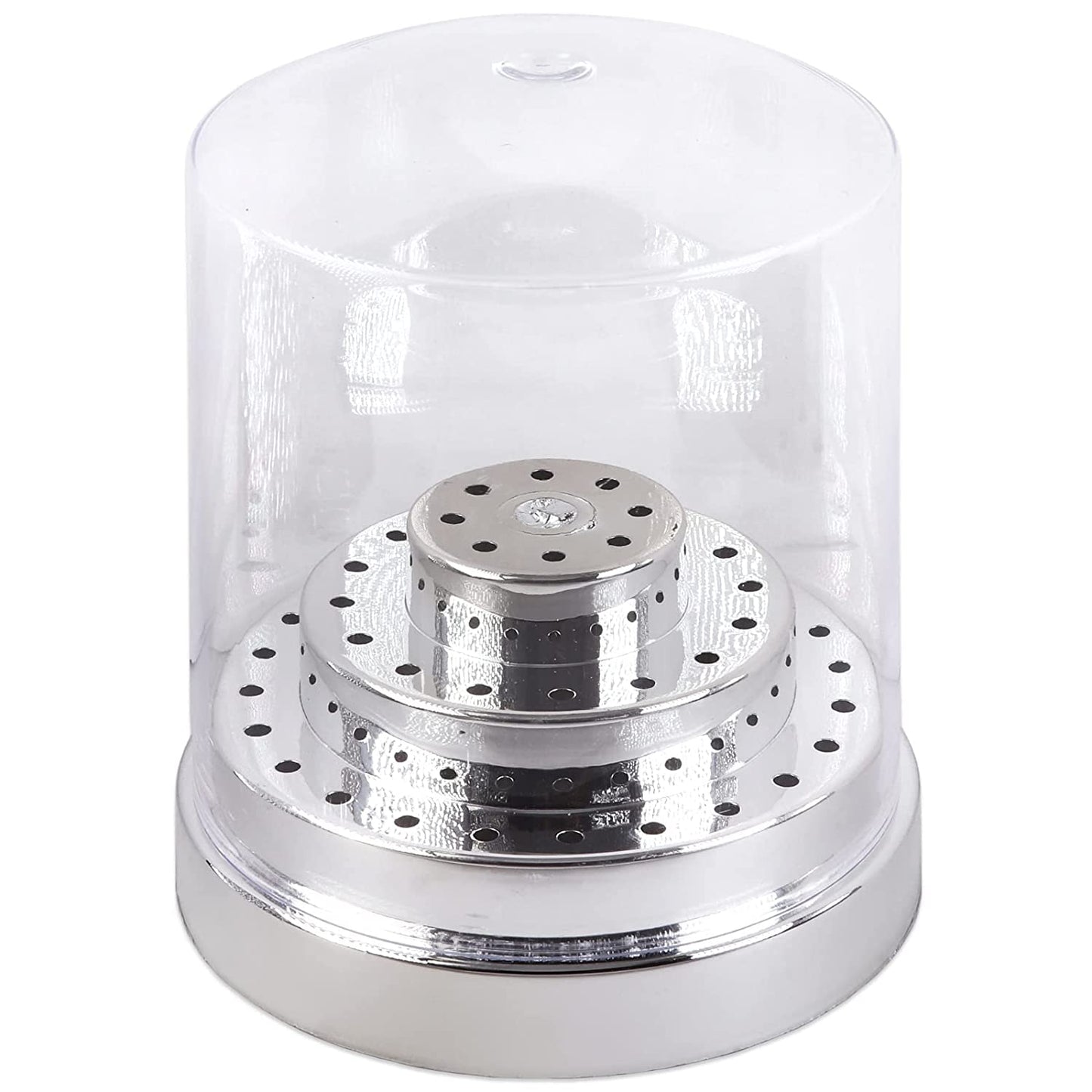 PANA Nail Drill Bit Holder Stand Display Organizer- Dust Proof Storage Container Box Case Tools for Home Use or Nail Salon - (48 Holes, Silver) Health & Beauty > Personal Care > Cosmetics > Cosmetic Tools > Nail Tools PANA Silver 48 Holes (Round) 