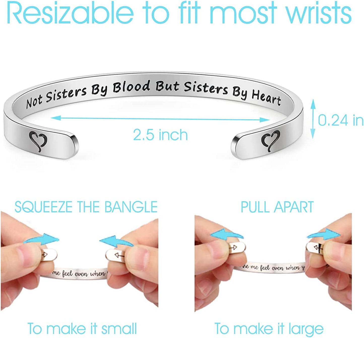 THEMEROL Meaningful Bracelet for Girls Women with Gift Box Birthday Gift for Daughter Sister Mother Best Friend Personalized Mantra Quote Jewelry Gift for Her Apparel & Accessories > Jewelry > Bracelets THEMEROL   