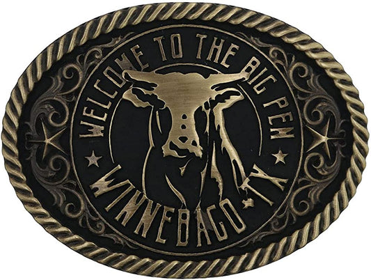 Montana Silversmiths Men'S Big Cattle Pen Belt Buckle Silver One Size Apparel & Accessories > Clothing Accessories > Belt Buckles Montana Silversmiths   