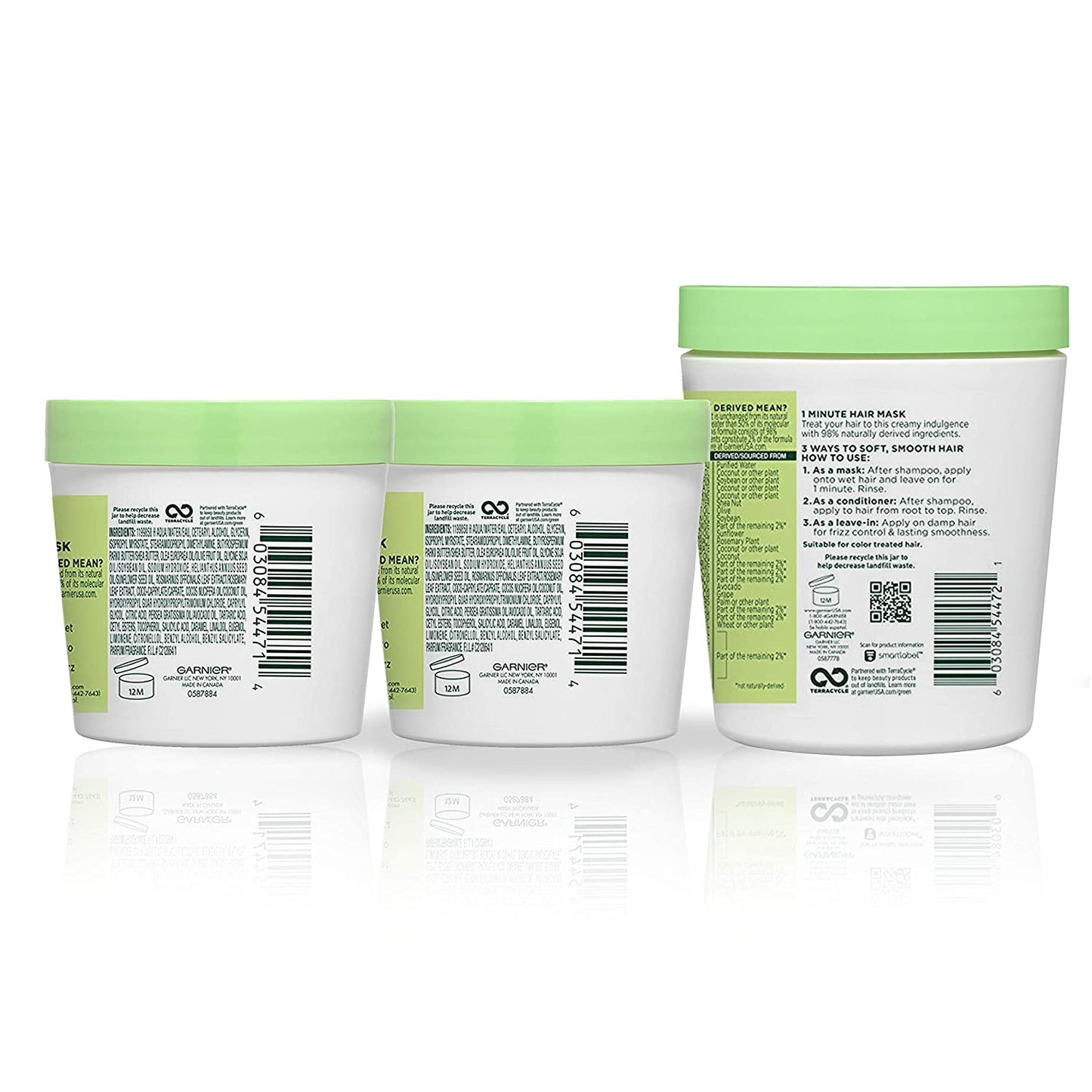 Garnier Fructis Hair Care Smoothing Hair Mask Treatment with Avocado Extract, Vegan, Paraben and Silicone-Free, (Amount) Health & Beauty > Personal Care > Hair Care Garnier   