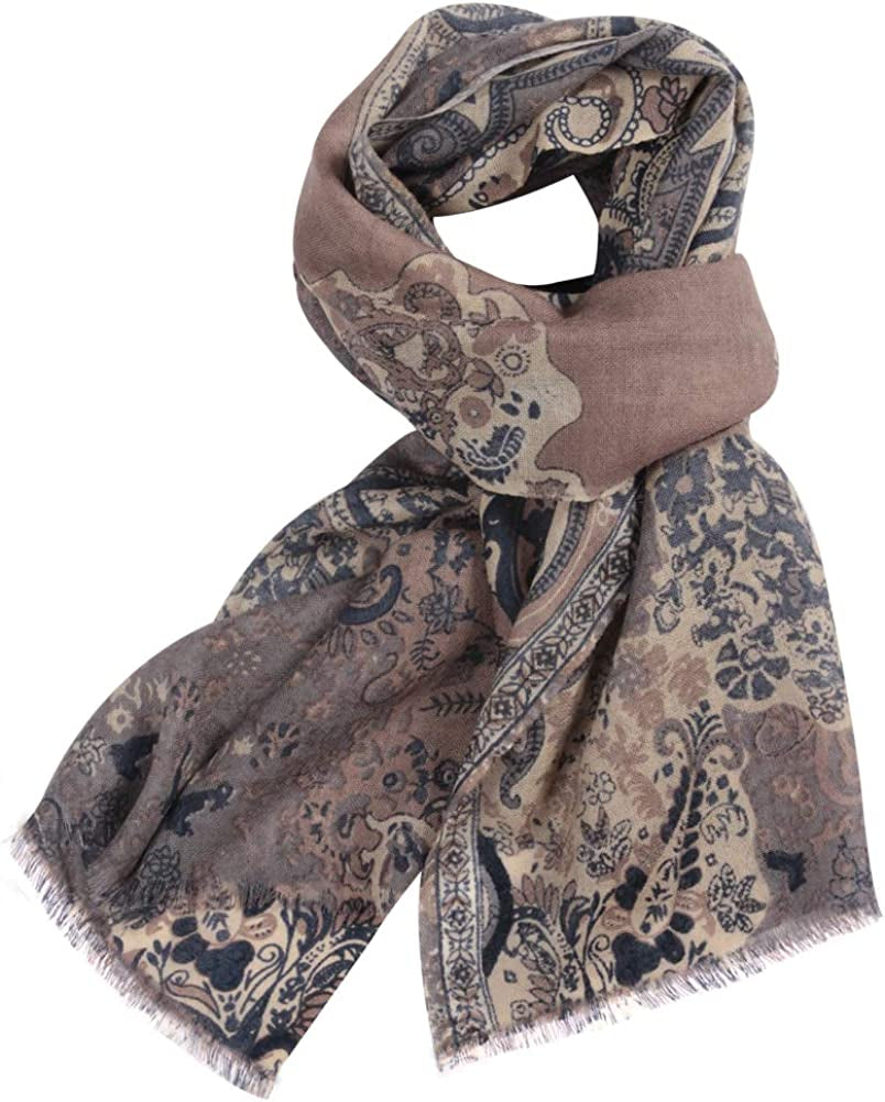 WAMSOFT 100% Pure Wool Scarf, Thick Long Plaid Scarf Winter Tartan Scarves for Men Women… Apparel & Accessories > Clothing Accessories > Scarves & Shawls WAMSOFT Z Paisley# Coffee  