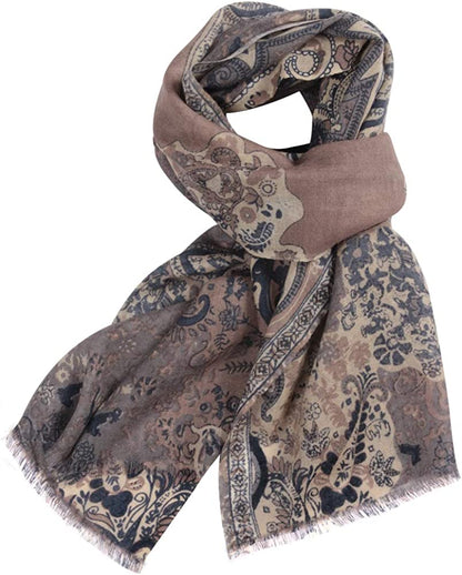 WAMSOFT 100% Pure Wool Scarf, Thick Long Plaid Scarf Winter Tartan Scarves for Men Women… Apparel & Accessories > Clothing Accessories > Scarves & Shawls WAMSOFT Z Paisley# Coffee  