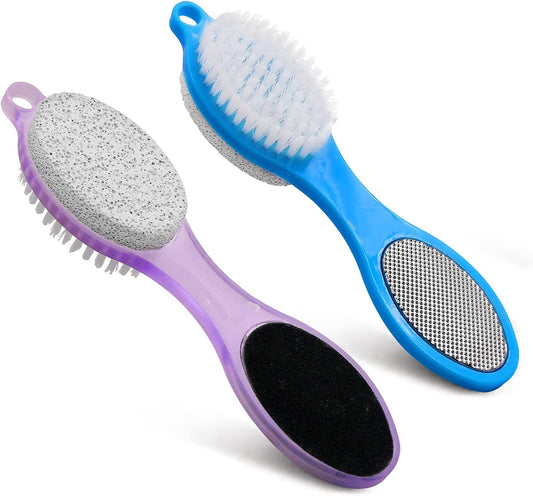 Fangze Pumice Stone Brush for Feet, 2 Pack Foot Brush Scrubber 4 in 1 Pedicure Paddle Kit for Foot Care ( Lilac and Blue) Health & Beauty > Personal Care > Foot Care Fangze   