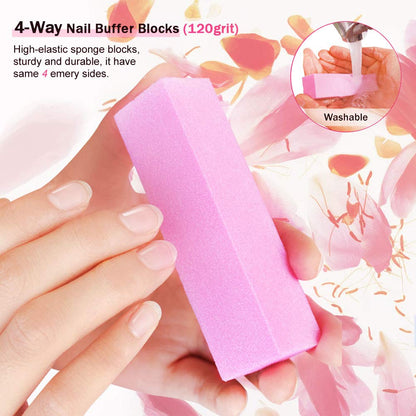 Nail Files and Buffers Kit, 100/180 Grit Emery Boards for Nails, Cube Nail Buffer Block for Acrylic Nails, Professional Manicure Tools with Glass Nail File/Smoother Buffer Block/Cleaner Brush (15Pcs) Health & Beauty > Personal Care > Cosmetics > Cosmetic Tools > Nail Tools Spaidoon   