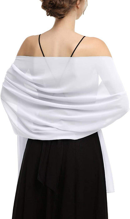 Chiffon Shawls Scarves Wraps for Bridal Wedding Party Evening Dress and Special Occasion Dresses Apparel & Accessories > Clothing Accessories > Scarves & Shawls Baoqiya Ivory Length(79") * Width(19") 