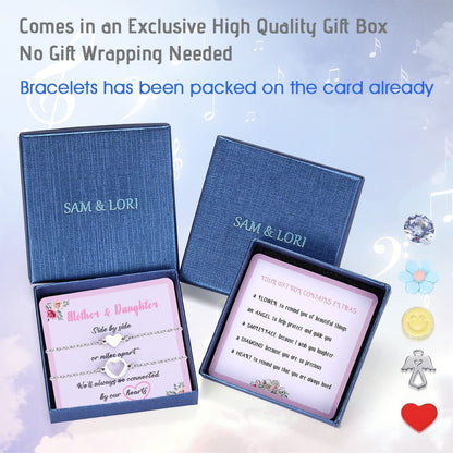 SAM & LORI Unique Matching Bracelets for Best Friends Couples Mother Daughter Son Dad Sisters Brothers-Unisex Adjustable Bracelets- Comes with Cards in Giftable Packing Apparel & Accessories > Jewelry > Bracelets SAM & LORI   
