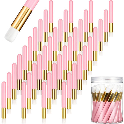 Lauwell 40 Pieces Lash Shampoo Brushes Nose Pore Deep Cleaning Brush Peel off Blackhead Removing Brush Tool Cosmetic Lash Cleanser Brush Facial Cleansing Brushes with Storage Box(Pink) Health & Beauty > Personal Care > Cosmetics > Cosmetic Tools > Makeup Tools Lauwell Pink  