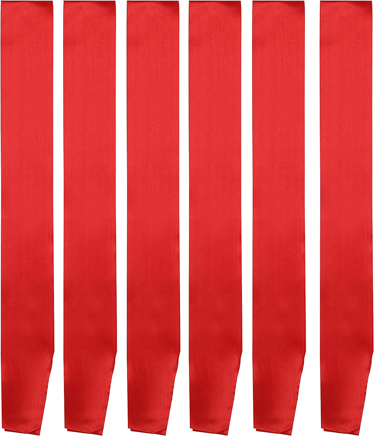 I-MART Blank Satin Sash, Princess, Beauty Queen, Homecoming, Winner, Mayor, Make Your Own Pins, Party Plain Pageant Sashes (Pack of 6 - Black) Apparel & Accessories > Clothing Accessories > Sashes I-MART Pack of 6 - Red  
