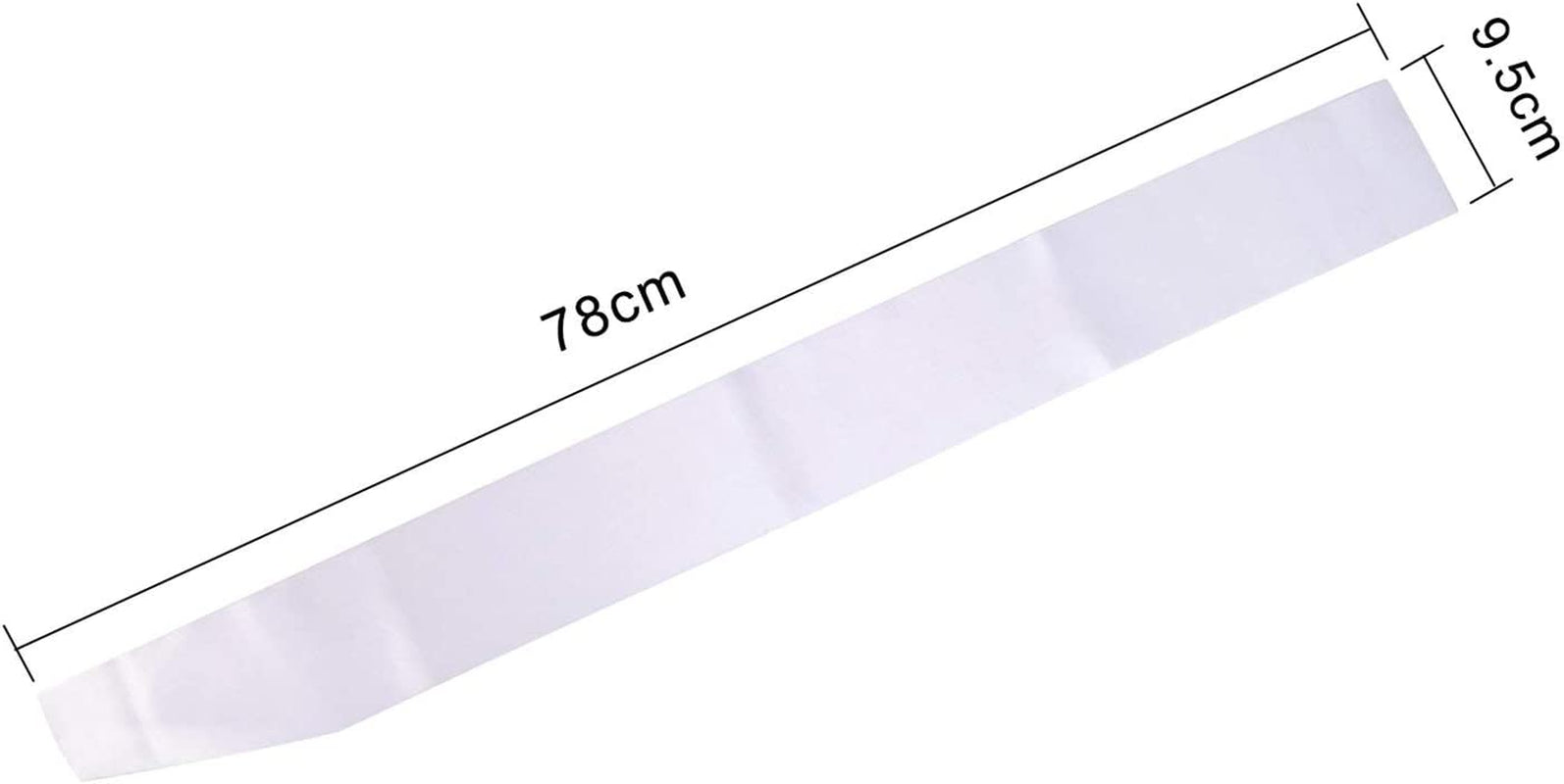 Blank Satin Sash Party Accessory for Wedding, Party Decorations and DIY, White (2) Apparel & Accessories > Clothing Accessories > Sashes EBOOT   