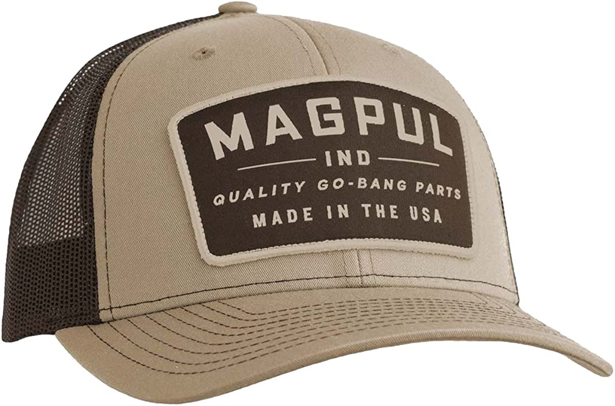 Magpul Trucker Hat Snap Back Baseball Cap, One Size Fits Most Apparel & Accessories > Clothing Accessories > Hats Magpul Go Bang Khaki One Size 