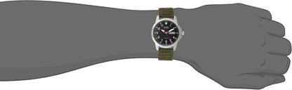 Eco-Drive Garrison Men'S Watch, Stainless Steel with Nylon Strap, Weekender