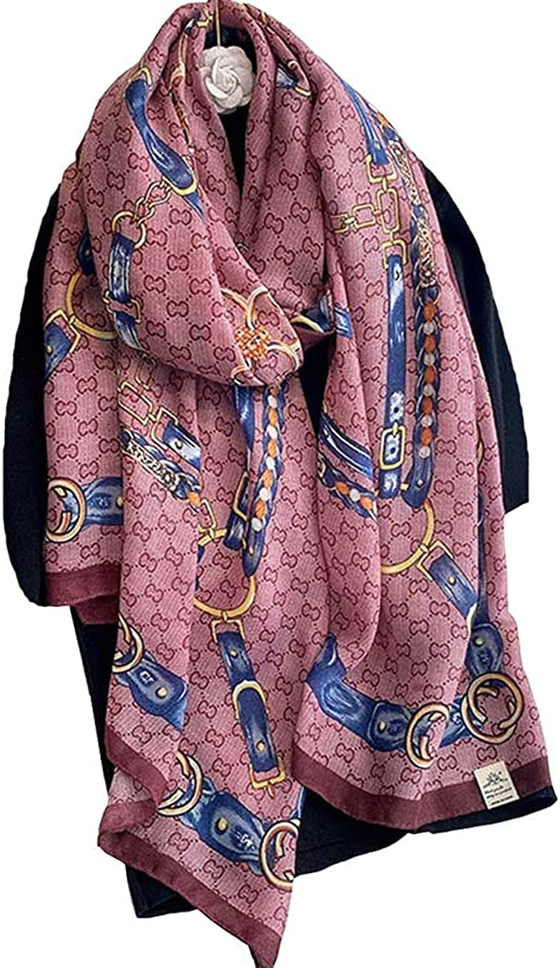 First Choose Cotton Linen Feeling Women Large Long Scarf Shawl Check Style Sunscreen Shawls Wraps Lightweight Pattern Apparel & Accessories > Clothing Accessories > Scarves & Shawls First Choose Greyish Purple  