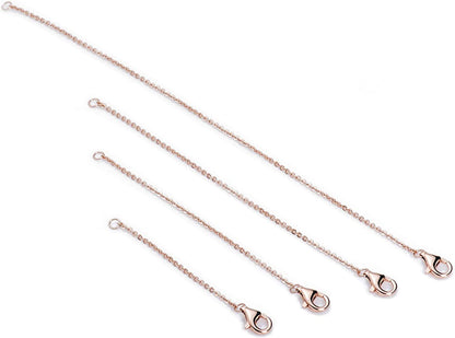 Meow Star Necklace Extender Sterling Silver Necklace Extenders Gold Chain Extenders for Necklaces Extender for Bracelet Anklet Set 2", 3", 4", and 6" Apparel & Accessories > Jewelry > Anklets Meow Star Rose Gold Plated Set 2", 3",4", 6"  
