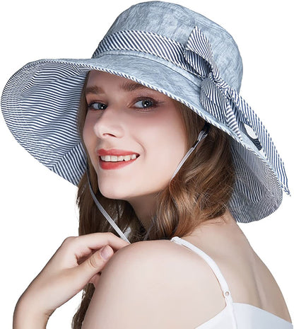 Somaler Sun Hats for Women Roll-Up Wide Brim Summer Beach Hat Foldable Floppy Cotton Hat Apparel & Accessories > Clothing Accessories > Hats Somaler   