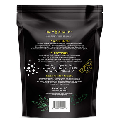 Citrus Detox Foot Soak with Epsom Salt - for Foot Callus, Immune Boost, Damaged Toenail, Athletes Foot, Pedicure and Soothes Tired Aching Feet - Made in USA Health & Beauty > Personal Care > Foot Care DAILY REMEDY   