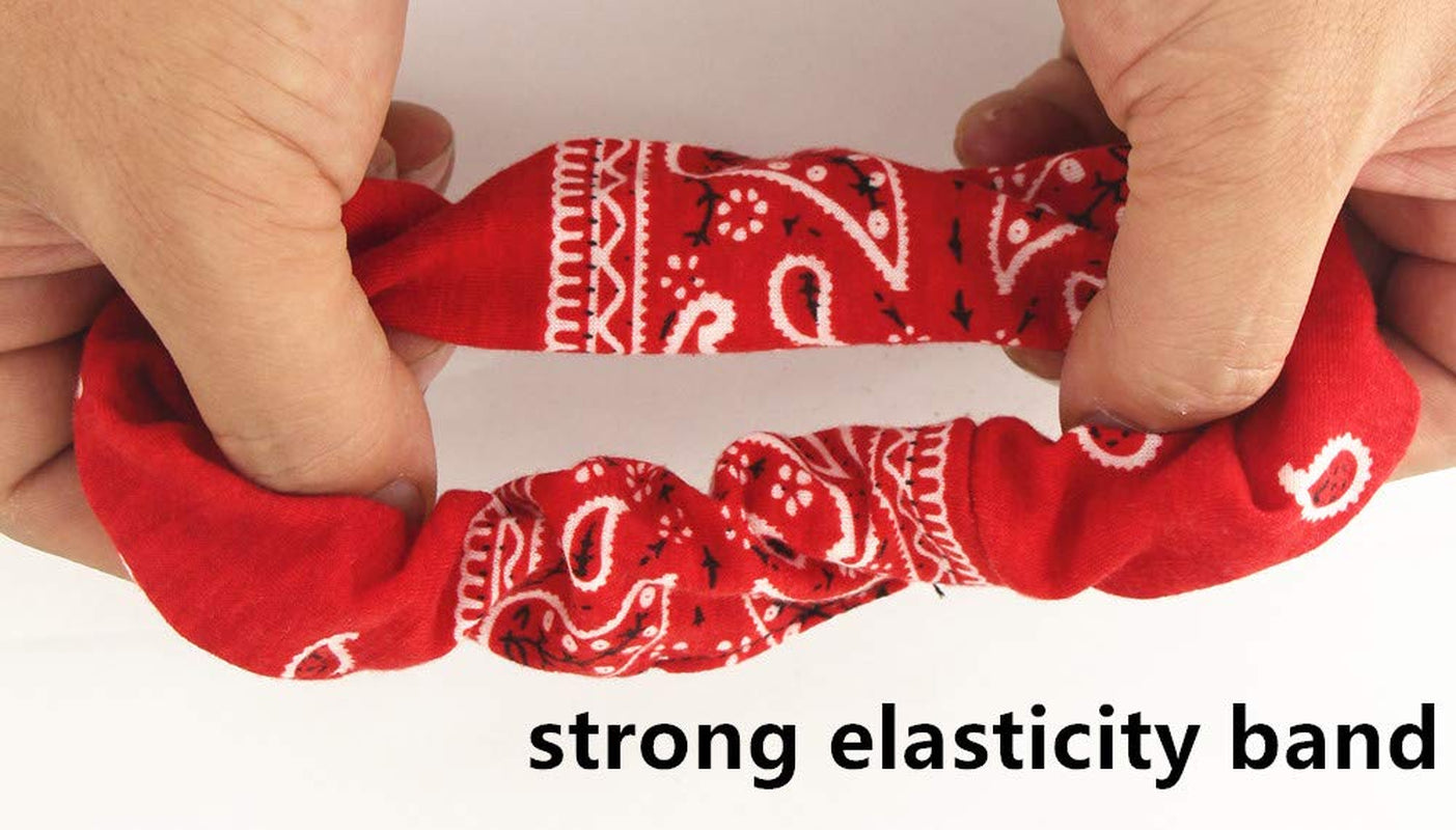 Cutewing Paisley Hair Scrunchies with Bow Hair Scarves Scrunchy Ponytail Holder Elastics Hair Bands Ribbon Hair Tie for Women Girls with 6PCS Apparel & Accessories > Clothing Accessories > Bandanas & Headties Cutewing   