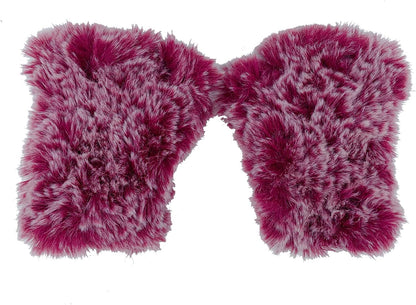 CECELORIA Women Faux Fur Fingerless Gloves - Soft Winter Gloves, Furry Gloves for Women Winter Warm Costume Accessories Apparel & Accessories > Clothing Accessories > Gloves & Mittens CECELORIA Pink  