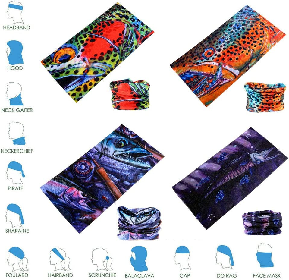 DEMIL 6PCS/8PCS/12PCS Seamless Headband Bandanas Headwear for Men&Women Scarf Apparel & Accessories > Clothing Accessories > Headwear Demil Sports   