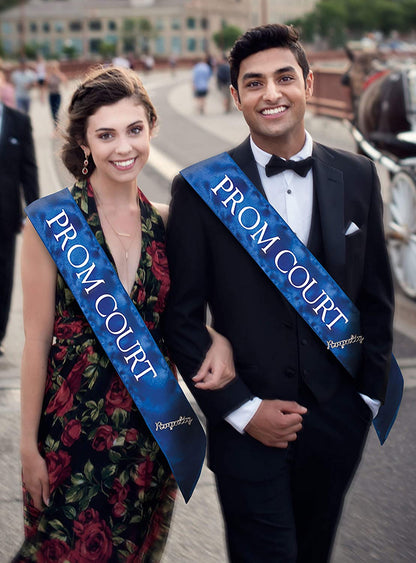 Prom Sash Set, 2 Sashes and 2 Glitter Royalty Pins Apparel & Accessories > Clothing Accessories > Sashes Anderson's   