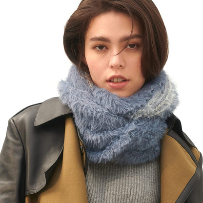 ONE Scarf: Infinity Scarf, Faux Fur Shawl, Giving Shawl, Scarfs for Women Winter Warm, Shawl Wraps for Women by KM CHOICE Apparel & Accessories > Clothing Accessories > Scarves & Shawls KM CHOICE Grey Blue  