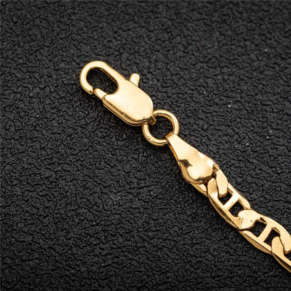 Kelistom Gold Anklet for Women Teen Girls, 14K Gold / 18K Gold/Platinum Plated Flat Mariner Link Chain Ankle Bracelets for Women 9 10 11 Inches Apparel & Accessories > Jewelry > Anklets Tomlee   