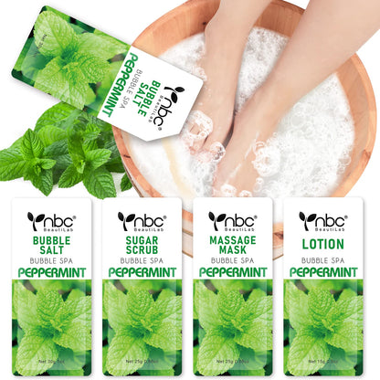 Foot Spa Pedicure Set, Home Foot Soak with Bath Salt, Foot Cream, Foot Scrubs, 4 in 1 Exfoliating Foot Care for Dry Cracked Feet, Make Baby Soft Feet Health & Beauty > Personal Care > Foot Care nbc BeautiLab 1 set peppermint  