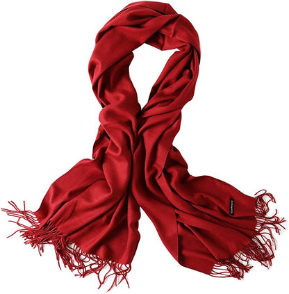 Bellonesc Cashmere Scarf Shawls for Women and Men Apparel & Accessories > Clothing Accessories > Scarves & Shawls Beillonesc Wine Red  