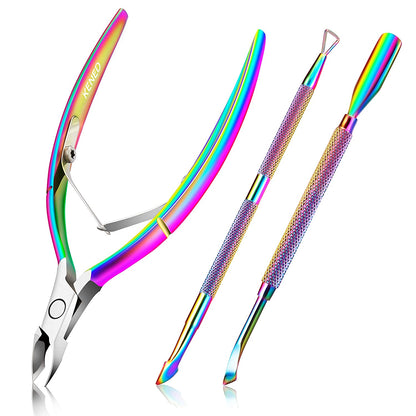 Cuticle Kit - 3 in 1 Cuticle Care Kit - Cuticle Nipper, Cuticle Cutter and Cuticle Scrapper - Perfect Nail Cuticle Kit for Women at Home Manicure Set - Stylish and Efficient Nail Tools Health & Beauty > Personal Care > Cosmetics > Cosmetic Tools > Nail Tools KENED   