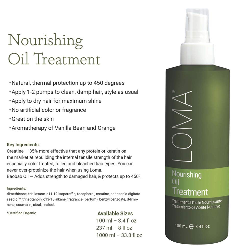 Loma Hair Care Nourishing Oil Treatment, 3.4 Fl Oz Health & Beauty > Personal Care > Hair Care Innovative Salon Products, Inc.   